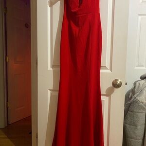 Windsor Strapless Red Evening Dress